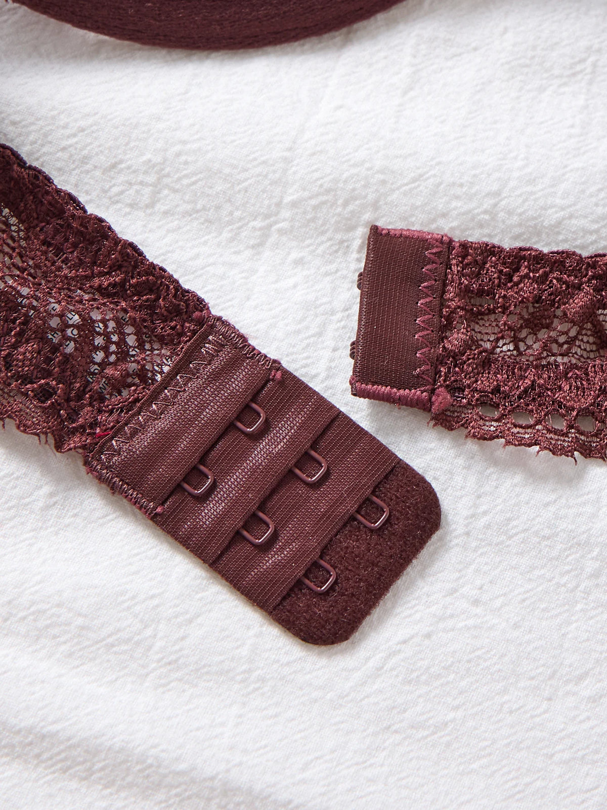 Deep Brown Lace Sexy Deep V Bra And G-string Transparent Hollow Design Women's Underwear Set Costume/Intimate Wear