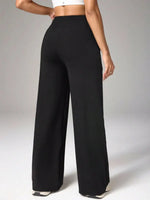 Women's Sports Yoga Flare Pants High Waist Drawstring Straight Wide Leg Pant Thin Sports Comfort Elastic Fitness Sports Trousers