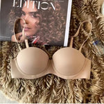 2Pcs/Set Demi Cup Bras For Women Convertible Strapless Bra Low Cut Underwear Comfort Padded Brassiere Sexy Lingerie S-XL