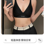 MOYISU Lingerie Women's Summer Traceless Small Bra Pull Together No Underwire Jelly Bar Soft Support Tuck Back Bra Cover ABC Cup