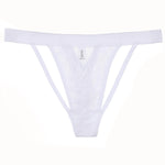 Black White Women Mesh Thong Low Rise Cutout Panties Hollow Out Breathable Perspective Intimate Underwear Sexy Female Lingerie