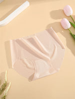2PCS Seamless Ice Silk Briefs Women's Transparent Panties Sexy Breathable Underwear Female Stretch Erotic Korean Ultra Lingerie