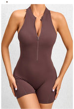 Women Yoga V Backless Jumpsuit Workout Bodysuit Sleeveless Gym Bodycon Sportswear Fitness Yoga Suit One Piece Outfit