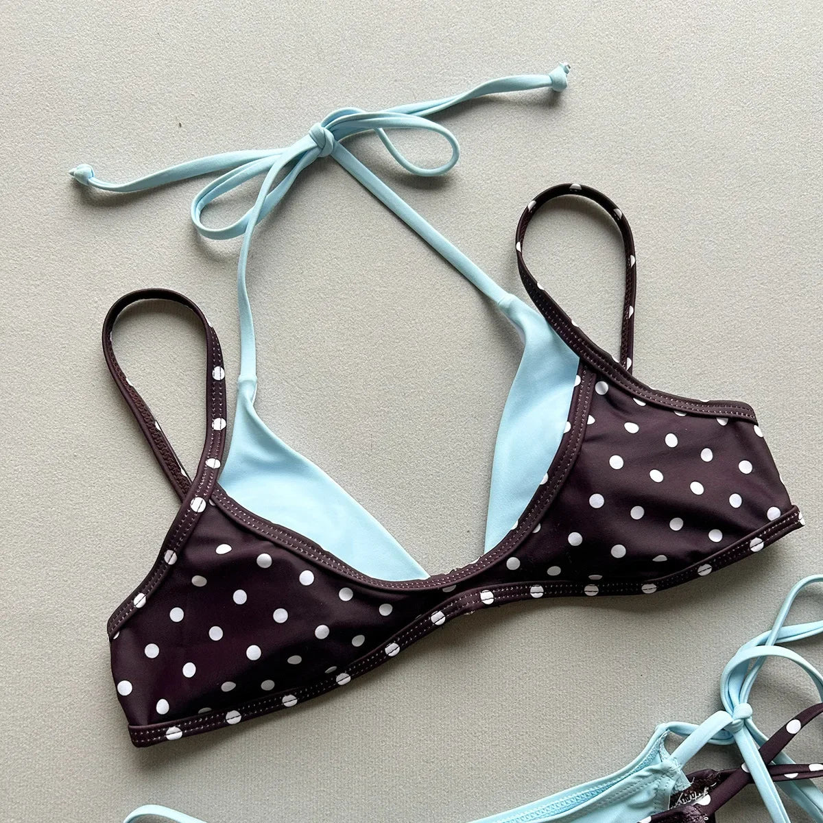 Sexy Orange Polka Dot Print Contrast Micro Bikini 2026 Women Hollow Out Push Up Bra Thong Swimsuit Summer Bathing Suit Swimwear