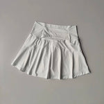 Women's High-Waisted Sports Short Skirt Anti-Glare A-Line Yoga Pants Skirt with Inner Lining for Fitness Cool Design