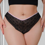 1pcs Plus Size 1XL-4XL Sexy Women's Panties Floral Sexy Lingerie Breathable Comfortable Female Underpants Fashion Lady Briefs