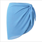 Women Chiffon Swimwear Cover Up Wraps Pareo Scarf Bikini Cover-Ups Wrap Beach Sexy Skirts See-Through Scarf Cover Up Dress