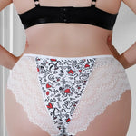 1pcs Plus Size 1XL-4XL Sexy Women Panties Bow Elegant Lady Briefs Mid Waist Female Underpants Breathable Comfortable Underwear