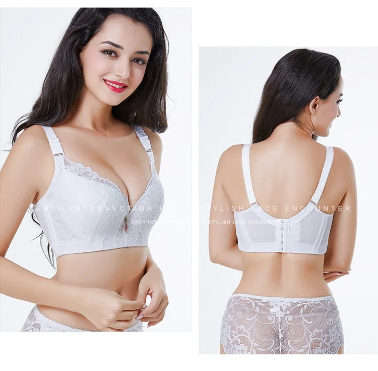 Sexy Women Bra Plus Size C D E Cup Push Up Bra Brassiere Side Adjustment Underwear Push Up Bra 75 80 85 90 95 100 105 110 115CDE