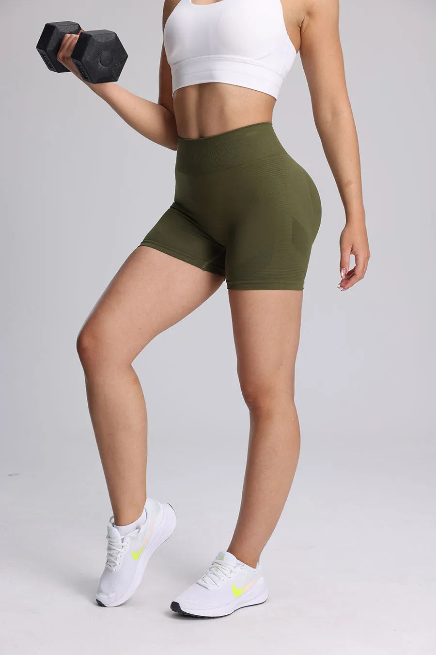 Women High Waist Yoga Shorts With Luminous Strips Sportswear Woman Gym Shorts Legging Fitness Running Activewear Workout Clothes