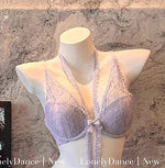 Elegant French Purple Halter Neck Bra Set Delicate Lace Bralette for Small Bust Layered Straps Lingerie UK Sizes MOYISU Sexy Bra