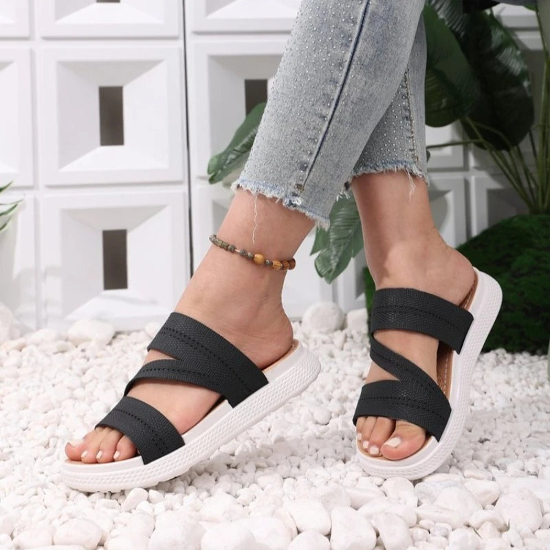 Women's Summer 2026 NewFashion Knitted Lightweight Beach Slippers Women Sandals Ladies Shoes