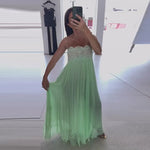 Women Pant Set Sheer Layers Spaghetti Strap Backless Lace Top Straps Solid Loose Straight Elastic Hem Fashion Beach Chic Suits