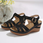 Plus Size 43 Ankle Buckle Wedges Sandals Women Summer Thick Sole Gladiator Sandals Woman Lightweight Non Slip Casual Sandles