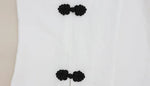 Fashion Women Short Sleeve Tops Tees Button Hollow Out Solid Slim Sheath Elegant Office Top Casual Cheongsam Inspired T-Shirt