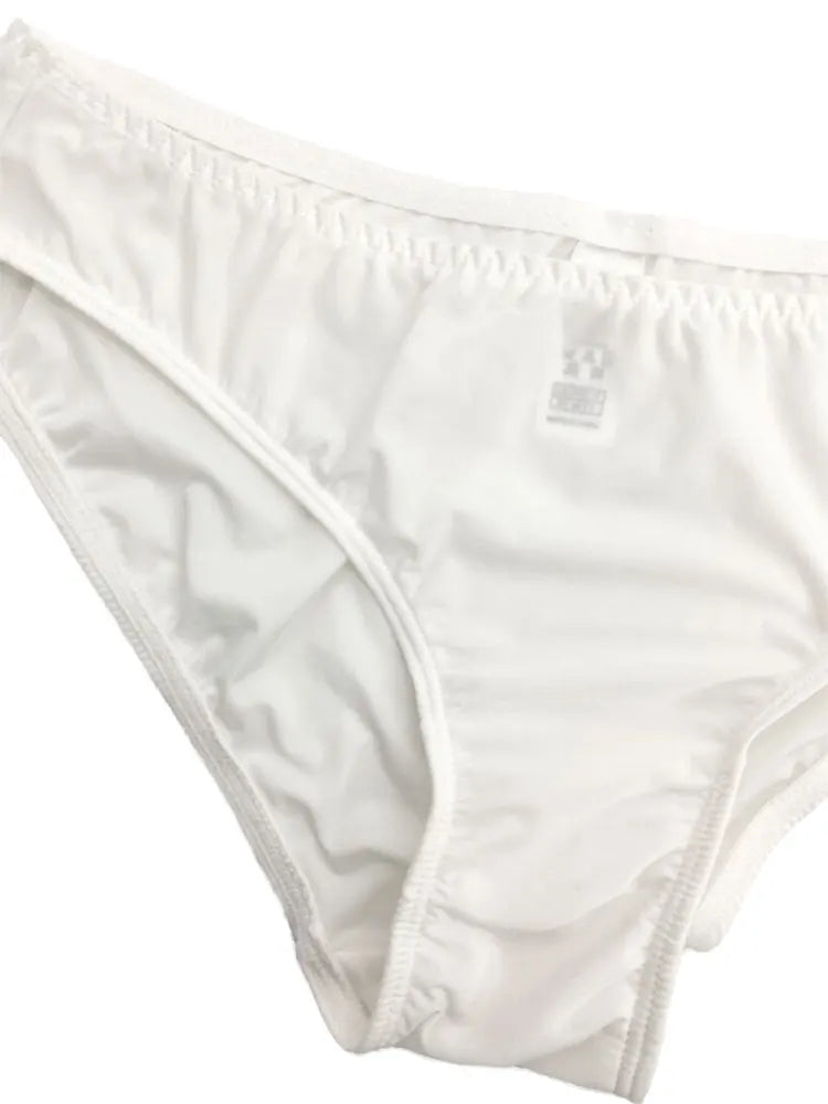 Simple, Smooth, Seamless, Solid Color, Mid-Low Waist Briefs for Women, Summer Ice Silk Women's Underwear, Pure Cotton Crotch