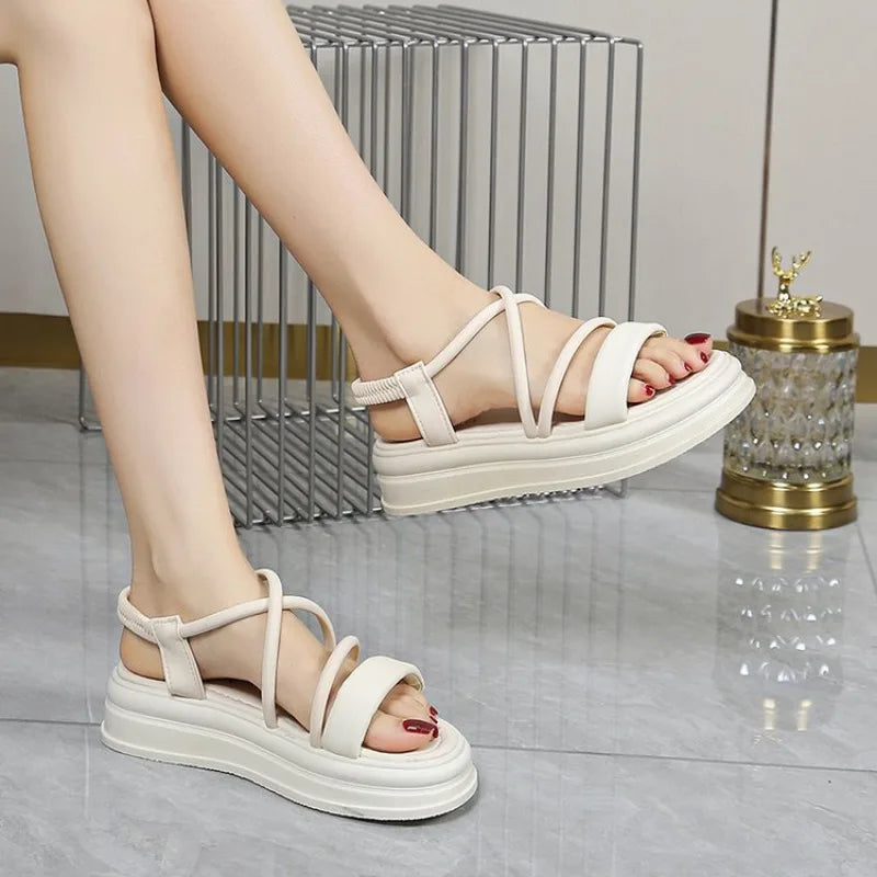 Roman Women's Sandals Summer 2026 New Casual Beach oes Comfortable