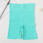 Seamless Shorts For Women Sports Safety Short Pants High Waist Panties Shorts Ribbed Hips Lift Underwear Female Underpants