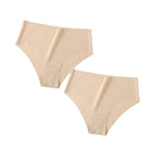 2Pcs/Set Ice Silk High Waist Briefs Panties Women Stretch Underwear Seamless Panties Female Underpants Sexy Lingerie XS-XL