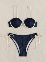 ZTVitality Sexy Patchwork Underwire Bikini 2025 New Arrival Biquini Padded Bra Push Up Bandage Swimsuit Women Swimwear Beachwear