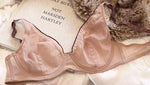 Elegant French Design Minimizer Bra Fashion Triangle Cups Structural Support Ultra Thin Soft Mesh Lingerie Set MOYISU Sexy Tushy