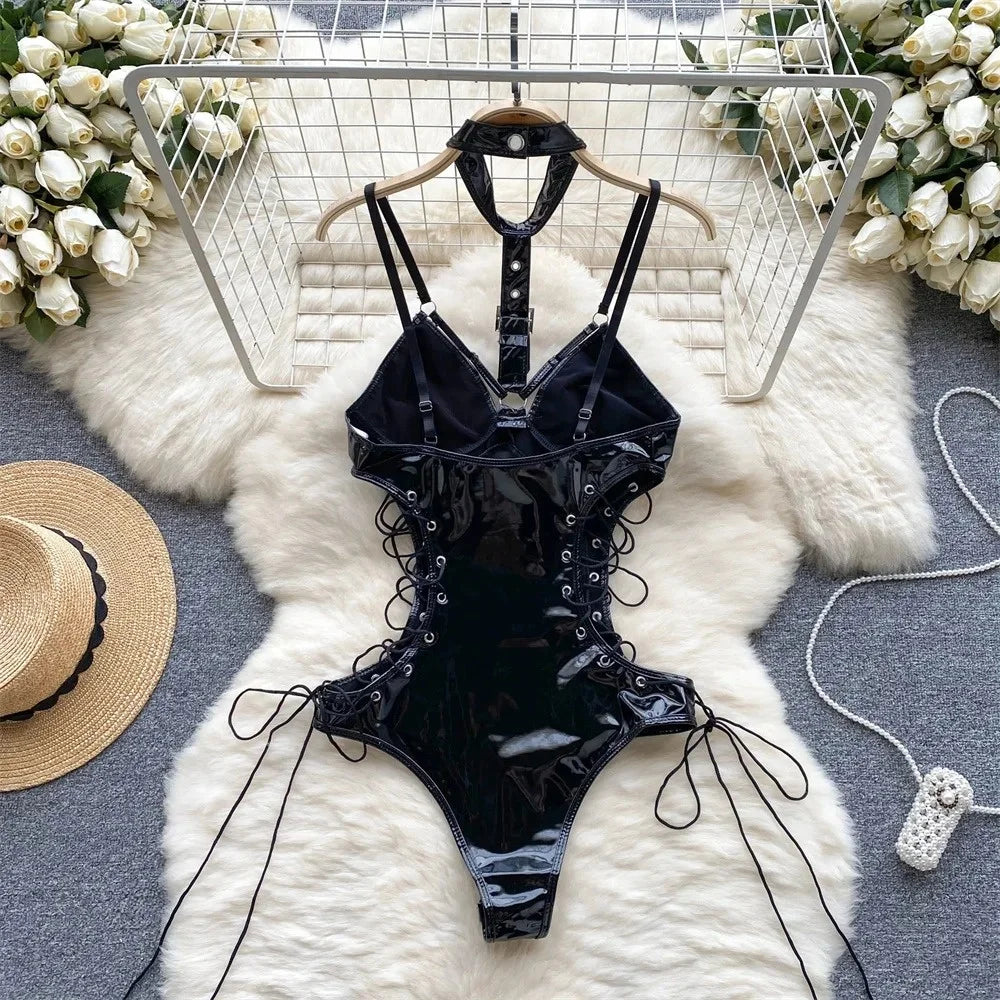 Cute LolitaMaid Bunny Costume Set With Apron Ruffle Cosplay VacationPerfect Halloween Outfit Halter Dress Set Outfit Style