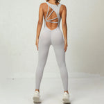 New Yoga Jumpsuit Women One-Piece Sweatpants Sleeveless Gym Suit Running Breathable Sportswear Stretch Tight Leggings