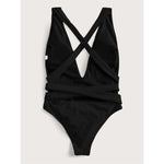 Sexy Wrap Around Bandage Women Swimwear One Piece Swimsuit Female Bather Deep V Neck Bathing Suit Swim Backless Monokini V1639C