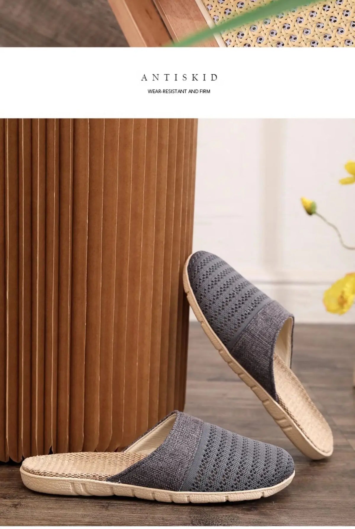 Women Indoor Linen Slippers 2025 Spring Summer Shoes Anti-slip Light Weight Breathable Lace Couples Home Floor Slides