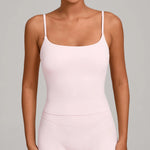GYM Tank Top With Built In Bra women's Yoga clothing running Square Neck fitness vest beautiful back sports Workout
