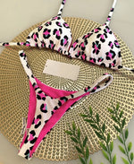 Swimwear Women CuteCherry Print Brazilian Thong Bikini Set Sexy Thong Swimsuit Two Pieces Bathing Suit Women 2023 Beach Wear