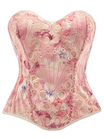 European and American waist cinching jacquard court corset abdominal and chest support tight fitting shapewear bone suit summer