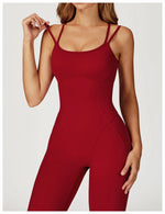 Hearuisavy Female Jumpsuit Long Elegant Sports Bodysuit Woman Gym Clothes Strappy Fitness Overalls Push Up Pilates Yoga Leotard