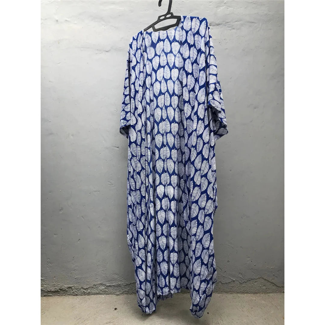7 Colors Leaves Printed With Belt Half Sleeve Tunic Beach Cover Up Cover-ups Beach Dress Beach Wear Beachwear Female Women V4511