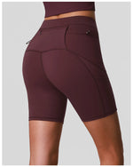 Naked High Waisted Yoga Shorts Women Quick Drying Side Pocket Cycling Pants Outdoor Abdominal and Hip Lifting Sports Shorts