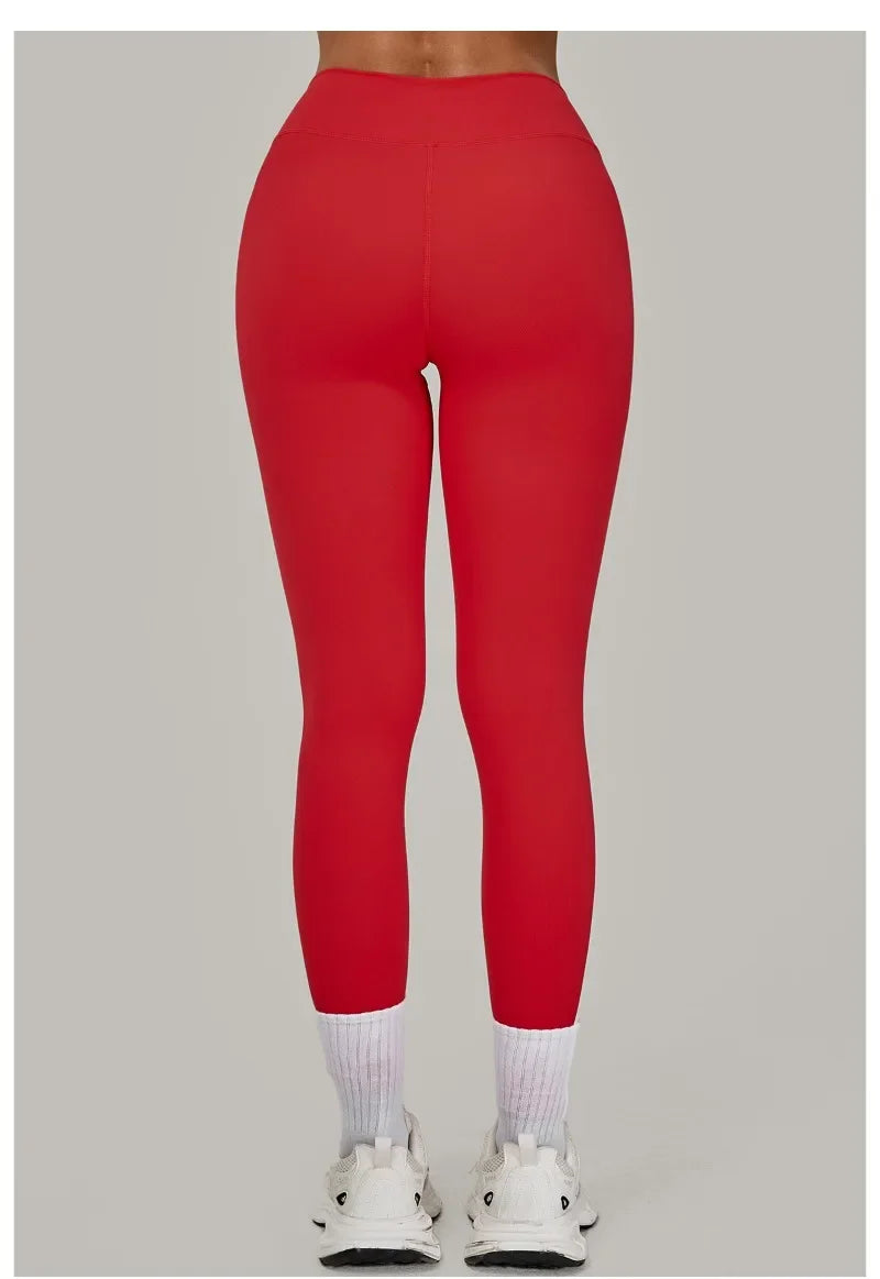Women High Waist Yoga Pants Leggings - Seamless Color Block Fast-Dry Breathable Gym Running Fitness Tights Butt Lifting Effect