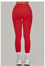 Women High Waist Yoga Pants Leggings - Seamless Color Block Fast-Dry Breathable Gym Running Fitness Tights Butt Lifting Effect