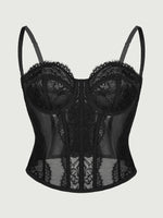 Sexy Lace Fishbone Corset Waist Cincher Casaul Style Tight Camisole Vest Outerwear For Women Backless Sleeveless Charming NPNV