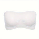 Women’s Strapless Bandeau Bra Soft Stretch Breathable Seamless Mesh No Underwire Comfortable Summer Everyday & Formal Wear
