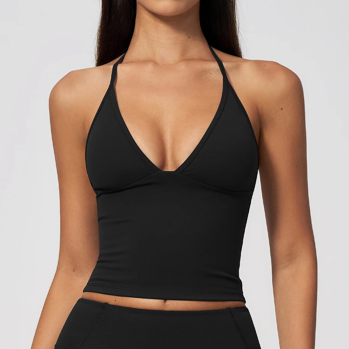 Sexy V Neck Yoga Vest Women Quick Dry Shockproof Slimming Sports Tank Top Cloud Feeling Sanded Workout Fitness Running Vest
