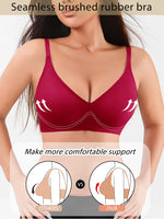 Seamless Jelly Glue Lady Bra Wire Free Brassiere Adjustable Anti-sagging Women Underwear Female Push Up Padded Lady Bralette