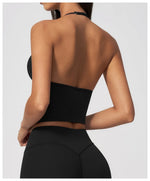 Sexy V Neck Yoga Vest Women Quick Dry Shockproof Slimming Sports Tank Top Cloud Feeling Sanded Workout Fitness Running Vest
