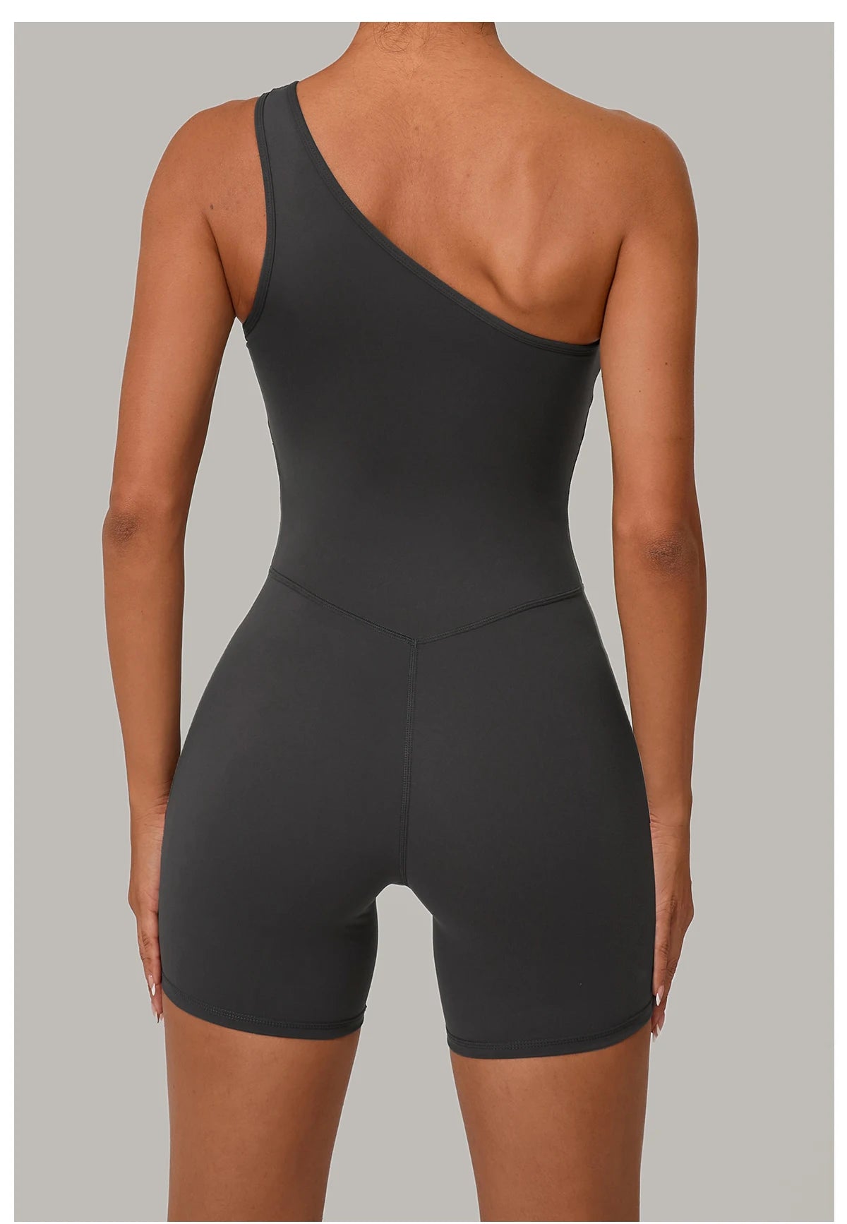 One Shoulder Women Sports Jumpsuit Sleeveless Yoga Rompers Backless Sportswear Women Workout One Piece Bodysuits Female