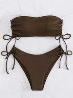 Sexy Bandeau Bikinis 2025 Women Brazilian Swimwear Female Swimsuit Two Pieces Bikini Set Bather Bathing Suits Girls Beach Wear