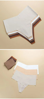 Ice Silk Women Panties Sexy Thong Briefs Yoga Seamless G String Quick Drying Underwear Simple Mid Waist Traceless Thin Sports