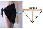 Summer Beach Swimwear Cover Up Wraps for Women Sexy See-Through Chiffon Wrap Skirts Sun Protection Bikini Cover Up Bathing Suits