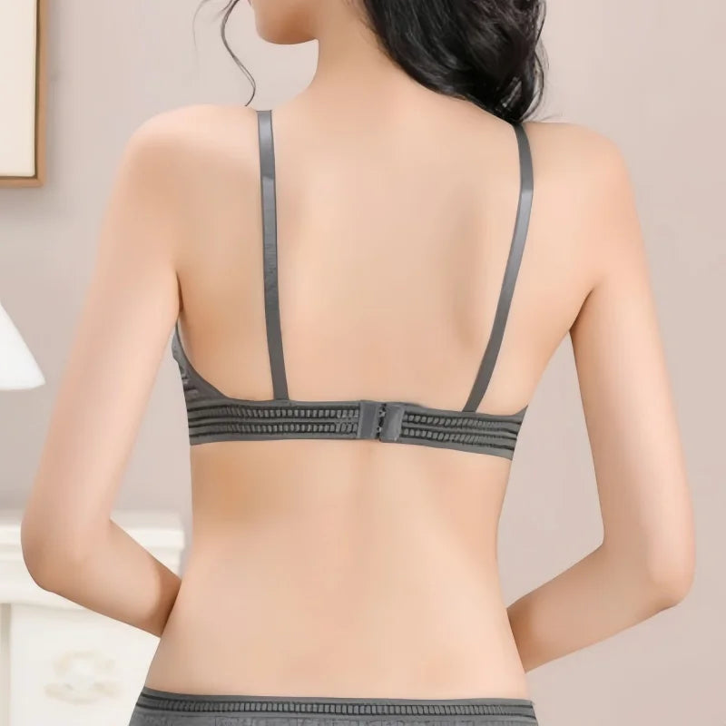 Push-Up Bras For Women Non-wire Brassiere V-neck Underwear 3/4 Cup Padded Lingerie Female Comfort Intimates