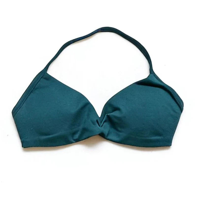 Strappy Sports Bra Seamless Women Clothes Halter Padded Yoga Bra Backless Gym Top Bras Fitness Scrunch Workout Yoga Tank Tops