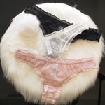Sexy Panties Cute Rabbit Tail Women's Thong Lace Briefs Transparent Underwear Comfort Breathable Low Rise G string Underpants