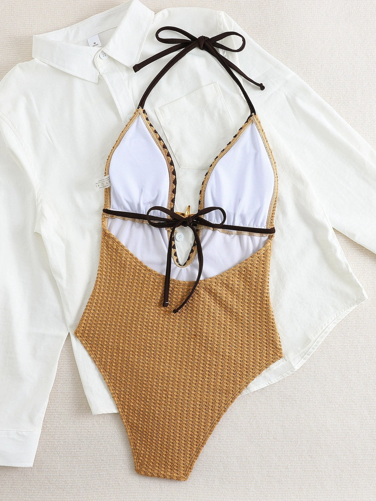 DEKA Sexy One Piece Swimwear Hollow Out Women Deep V Neck Push Up Tummy Control Swimwear Beach Holiday Bathing Suit Monokini